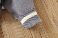 Load image into Gallery viewer, 2 Pieces Set Baby Kid Girls Embroidered Cardigan And Striped Skirts Wholesale 230105485
