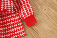 Load image into Gallery viewer, 2 Pieces Set Baby Kid Girls Checked Crochet Cardigan And Skirts Wholesale 230105492
