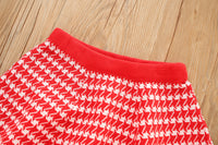 Load image into Gallery viewer, 2 Pieces Set Baby Kid Girls Checked Crochet Cardigan And Skirts Wholesale 230105492

