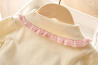 Load image into Gallery viewer, 2 Pieces Set Baby Kid Girls Bow Crochet Cardigan And Checked Skirts Wholesale 230105495
