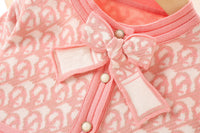 Load image into Gallery viewer, 2 Pieces Set Baby Kid Girls Bow Crochet Cardigan And Skirts Wholesale 230105496
