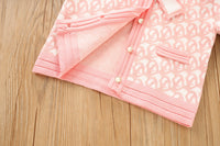 Load image into Gallery viewer, 2 Pieces Set Baby Kid Girls Bow Crochet Cardigan And Skirts Wholesale 230105496
