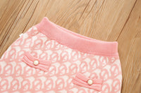 Load image into Gallery viewer, 2 Pieces Set Baby Kid Girls Bow Crochet Cardigan And Skirts Wholesale 230105496
