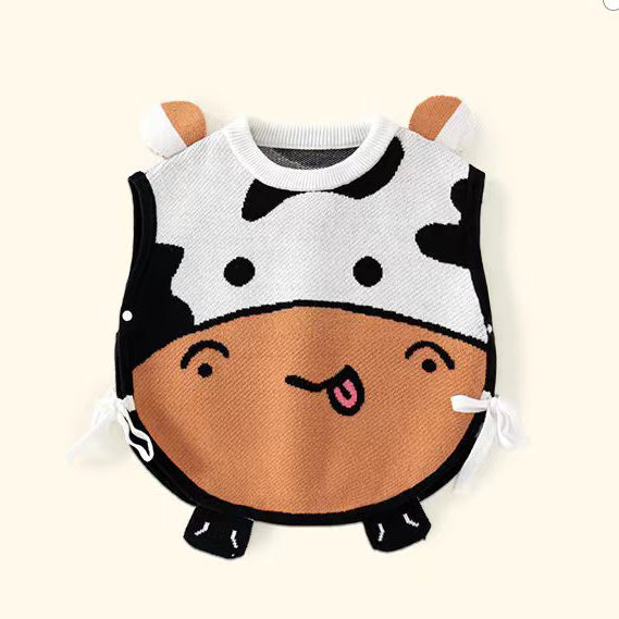 Baby Kid Unisex Animals Cartoon Crochet Vests Waistcoats Wholesale 230105502
