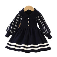 Load image into Gallery viewer, Baby Kid Girls Color-blocking Crochet Dresses Wholesale 230105511

