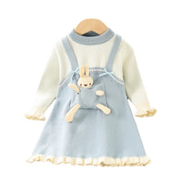 Load image into Gallery viewer, Baby Kid Girls Color-blocking Cartoon Crochet Dresses Wholesale 230105513
