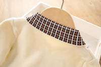 Load image into Gallery viewer, 2 Pieces Set Baby Kid Girls Color-blocking Checked Crochet Cardigan And Skirts Wholesale 230105516
