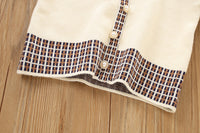 Load image into Gallery viewer, 2 Pieces Set Baby Kid Girls Color-blocking Checked Crochet Cardigan And Skirts Wholesale 230105516
