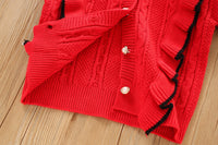 Load image into Gallery viewer, 2 Pieces Set Baby Kid Girls Color-blocking Crochet Cardigan And Skirts Wholesale 230105518
