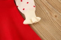 Load image into Gallery viewer, Baby Kid Girls Color-blocking Polka dots Bow Crochet Dresses Wholesale 230105527
