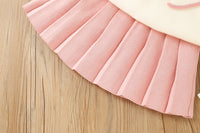 Load image into Gallery viewer, 2 Pieces Set Baby Kid Girls Color-blocking Bow Sweaters And Solid Color Skirts Wholesale 230105529
