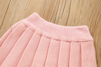 Load image into Gallery viewer, 2 Pieces Set Baby Kid Girls Color-blocking Bow Sweaters And Solid Color Skirts Wholesale 230105529
