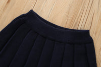 Load image into Gallery viewer, 2 Pieces Set Baby Kid Girls Color-blocking Bow Crochet Cardigan And Solid Color Skirts Wholesale 230105539
