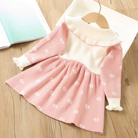 Load image into Gallery viewer, Baby Kid Girls Color-blocking Flower Bow Crochet Dresses Wholesale 230105546
