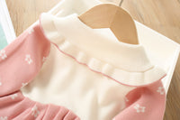 Load image into Gallery viewer, Baby Kid Girls Color-blocking Flower Bow Crochet Dresses Wholesale 230105546
