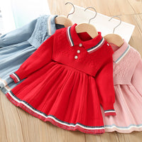 Load image into Gallery viewer, Baby Kid Girls Crochet Dresses Wholesale 230105573
