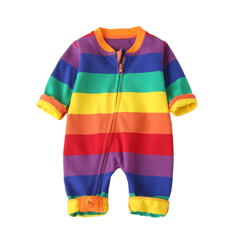 Baby Girls Rainbow Jumpsuits Wholesale 230105581