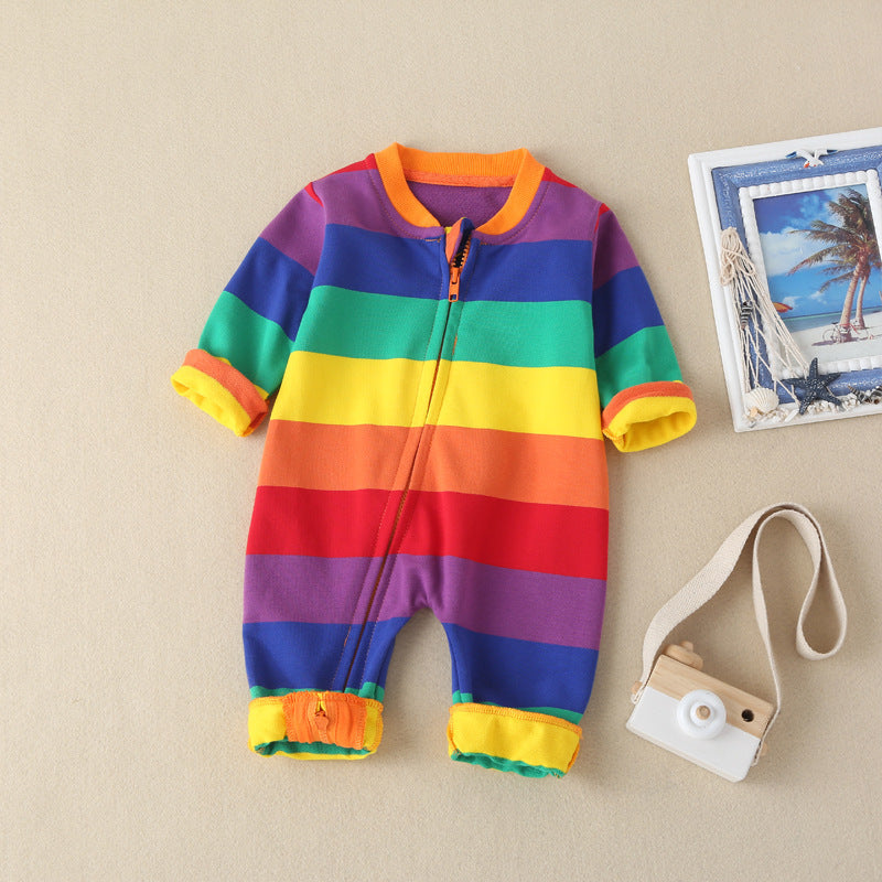 Baby Girls Rainbow Jumpsuits Wholesale 230105581