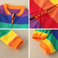 Load image into Gallery viewer, Baby Girls Rainbow Jumpsuits Wholesale 230105581
