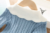 Load image into Gallery viewer, Baby Kid Girls Color-blocking Crochet Dresses Wholesale 230105583
