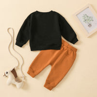 Load image into Gallery viewer, 2 Pieces Set Baby Kid Boys Letters Tops And Solid Color Ribbon Pants Wholesale 230105584
