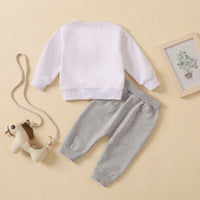 Load image into Gallery viewer, 2 Pieces Set Baby Kid Boys Letters Tops And Solid Color Ribbon Pants Wholesale 230105584
