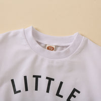 Load image into Gallery viewer, 2 Pieces Set Baby Kid Boys Letters Tops And Solid Color Ribbon Pants Wholesale 230105584
