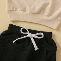Load image into Gallery viewer, 2 Pieces Set Baby Kid Boys Letters Tops And Solid Color Ribbon Pants Wholesale 230105584
