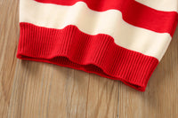 Load image into Gallery viewer, 2 Pieces Set Baby Kid Girls Color-blocking Crochet Sweaters And Striped Skirts Wholesale 230105585
