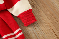 Load image into Gallery viewer, 2 Pieces Set Baby Kid Girls Color-blocking Crochet Sweaters And Striped Skirts Wholesale 230105585
