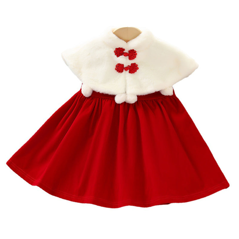 2 Pieces Set Baby Kid Girls Solid Color Tops And Dresses Wholesale 230105598