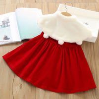 Load image into Gallery viewer, 2 Pieces Set Baby Kid Girls Solid Color Tops And Dresses Wholesale 230105598
