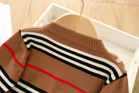 Load image into Gallery viewer, 2 Pieces Set Baby Kid Girls Striped Bow Cardigan And Skirts Wholesale 230105612
