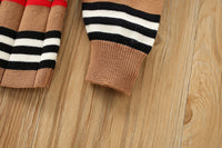 Load image into Gallery viewer, 2 Pieces Set Baby Kid Girls Striped Bow Cardigan And Skirts Wholesale 230105612
