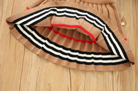 Load image into Gallery viewer, 2 Pieces Set Baby Kid Girls Striped Bow Cardigan And Skirts Wholesale 230105612
