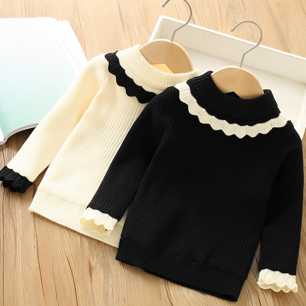 Baby Kid Girls Solid Color Sweaters Knitwear Wholesale  230105624