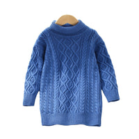 Load image into Gallery viewer, Baby Kid Girls Solid Color Crochet Knitwear Dresses Wholesale 230105630
