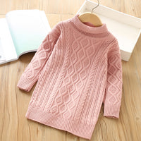 Load image into Gallery viewer, Baby Kid Girls Solid Color Crochet Knitwear Dresses Wholesale 230105630
