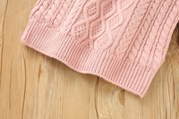 Load image into Gallery viewer, Baby Kid Girls Solid Color Crochet Knitwear Dresses Wholesale 230105630
