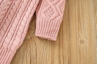 Load image into Gallery viewer, Baby Kid Girls Solid Color Crochet Knitwear Dresses Wholesale 230105630
