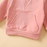 Load image into Gallery viewer, 2 Pieces Set Baby Kid Unisex Letters Embroidered Hoodies Swearshirts And Solid Color Pants Wholesale 230105645
