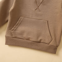 Load image into Gallery viewer, 2 Pieces Set Baby Kid Unisex Letters Embroidered Hoodies Swearshirts And Solid Color Pants Wholesale 230105645
