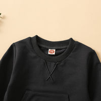 Load image into Gallery viewer, 2 Pieces Set Baby Kid Unisex Letters Embroidered Hoodies Swearshirts And Solid Color Pants Wholesale 230105645
