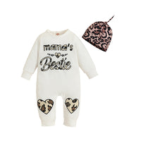 Load image into Gallery viewer, Baby Unisex Letters Leopard print Love heart Valentine&#39;s Day Jumpsuits Wholesale 230105649
