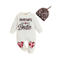 Load image into Gallery viewer, Baby Unisex Letters Leopard print Love heart Valentine&#39;s Day Jumpsuits Wholesale 230105649

