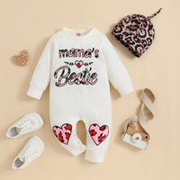 Load image into Gallery viewer, Baby Unisex Letters Leopard print Love heart Valentine&#39;s Day Jumpsuits Wholesale 230105649
