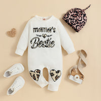 Load image into Gallery viewer, Baby Unisex Letters Leopard print Love heart Valentine&#39;s Day Jumpsuits Wholesale 230105649
