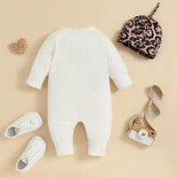Load image into Gallery viewer, Baby Unisex Letters Leopard print Love heart Valentine&#39;s Day Jumpsuits Wholesale 230105649
