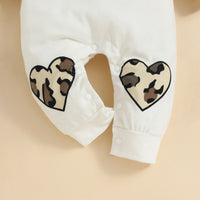 Load image into Gallery viewer, Baby Unisex Letters Leopard print Love heart Valentine&#39;s Day Jumpsuits Wholesale 230105649

