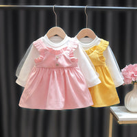 Load image into Gallery viewer, Baby Kid Girls Solid Color Dresses Wholesale 23010566

